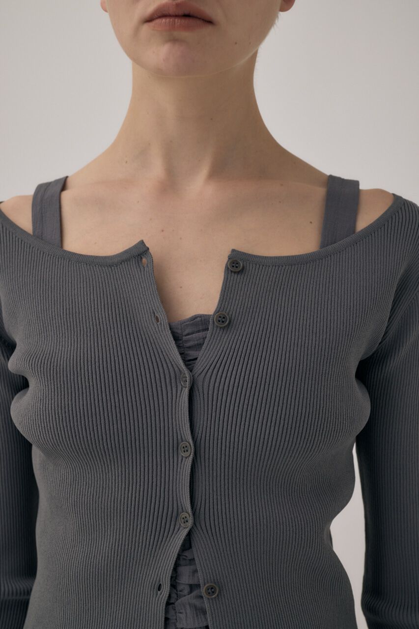 MOUSSY「ﾘｻｲｸﾙﾎﾟﾘｴｽﾃﾙ使用 経年劣化の少ないﾘﾌﾞﾆｯﾄ ｼﾝﾌﾟ  」|ニット・セーター|