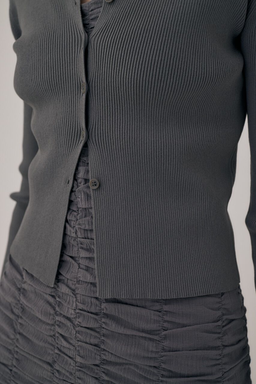 MOUSSY「ﾘｻｲｸﾙﾎﾟﾘｴｽﾃﾙ使用 経年劣化の少ないﾘﾌﾞﾆｯﾄ ｼﾝﾌﾟ  」|ニット・セーター|