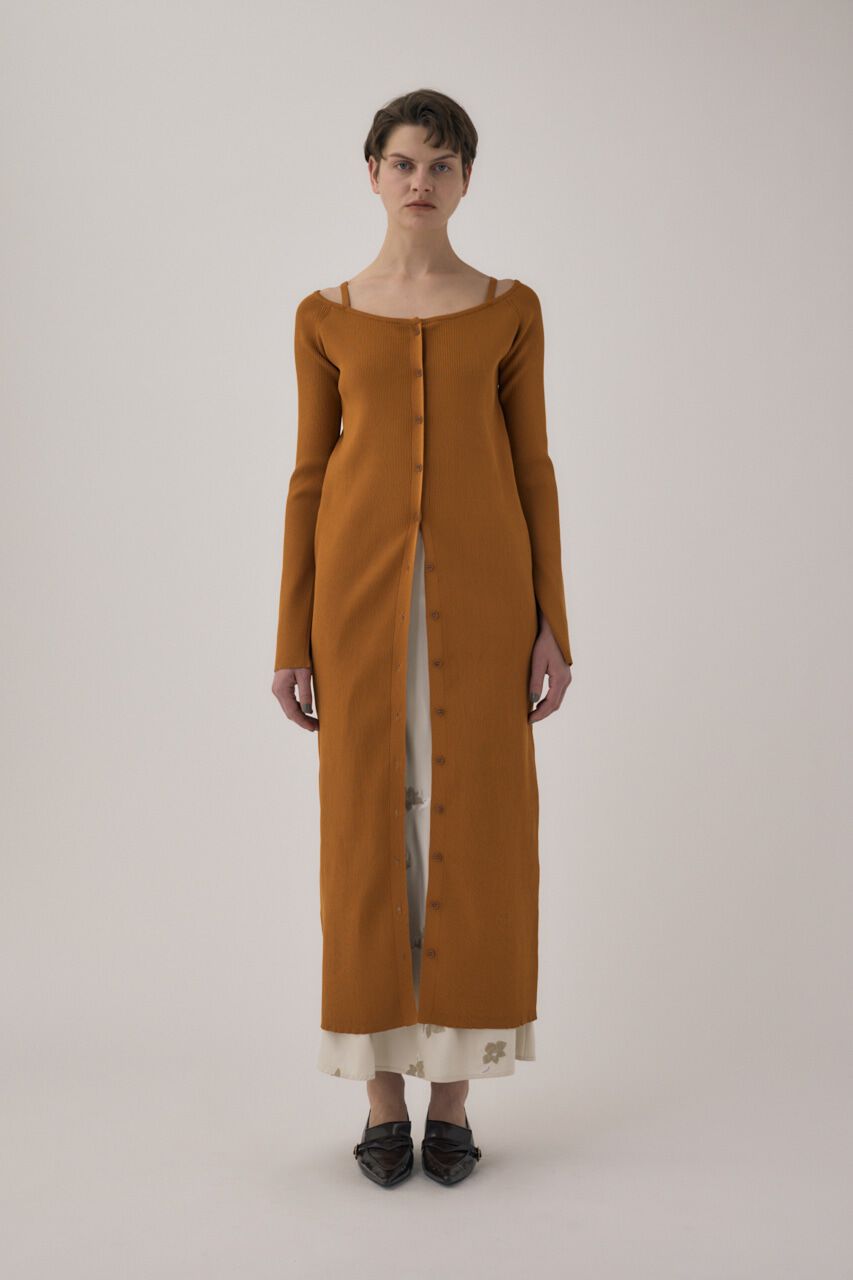 MOUSSY「ﾘｻｲｸﾙﾎﾟﾘｴｽﾃﾙ使用 経年劣化の少ないﾘﾌﾞﾆｯﾄ ｵﾌｼｮ  」|ワンピース|