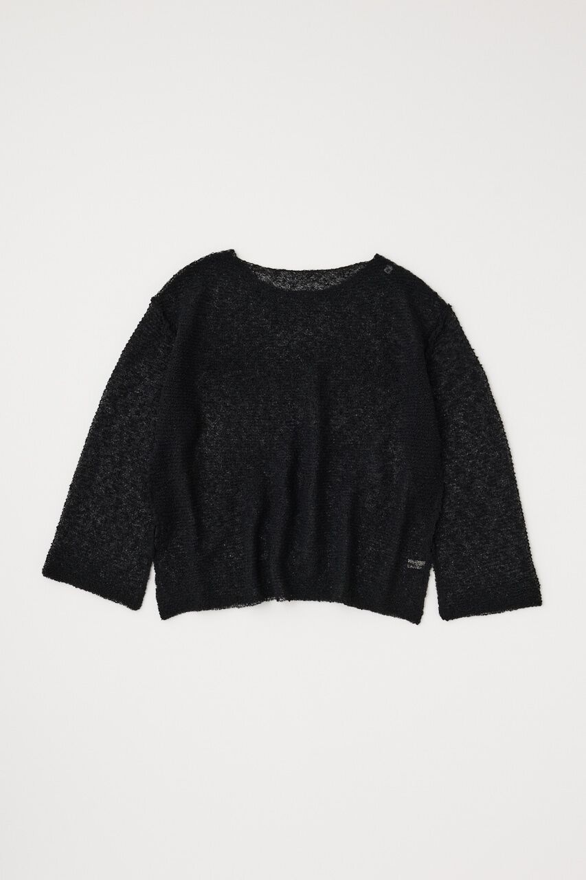 MOUSSY「NEP YARN LOOSE OVER ニット」|ニット・セーター|BLK