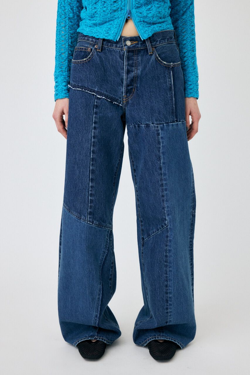 MOUSSY「JW PATCHWORK BAGGY」|デニム|