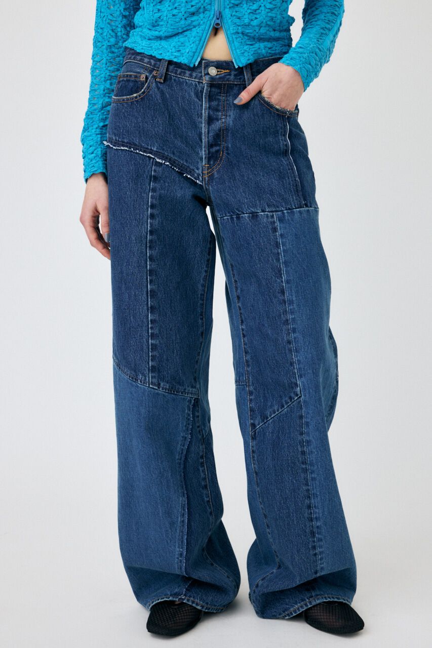 MOUSSY「JW PATCHWORK BAGGY」|デニム|