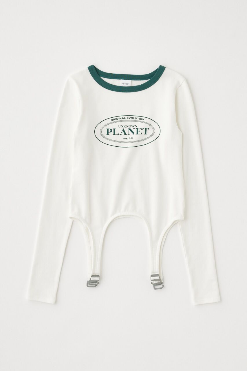 MOUSSY「GARTER DETAIL PRINT LS Tシャツ」|Tシャツ・カットソー|