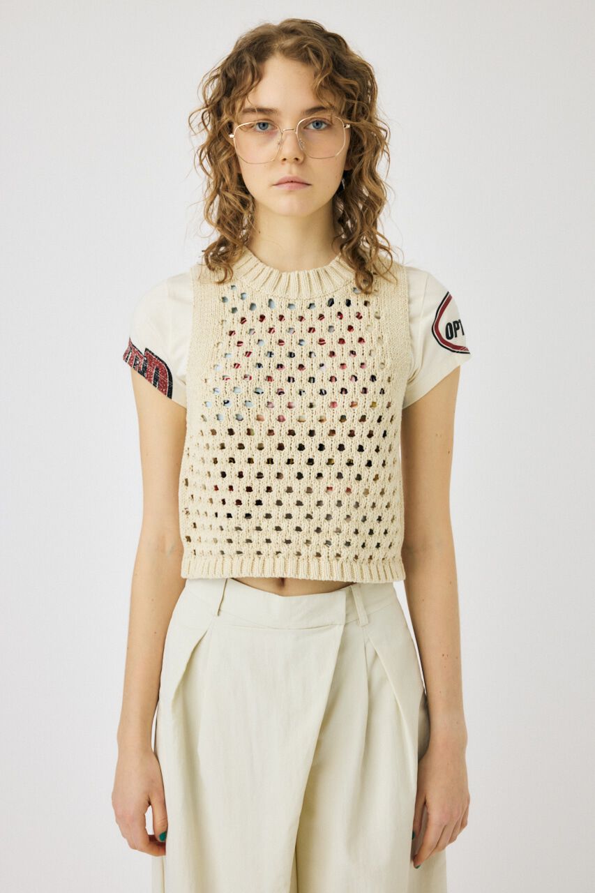 MOUSSY「CROCHET ニットタンク」|タンクトップ|
