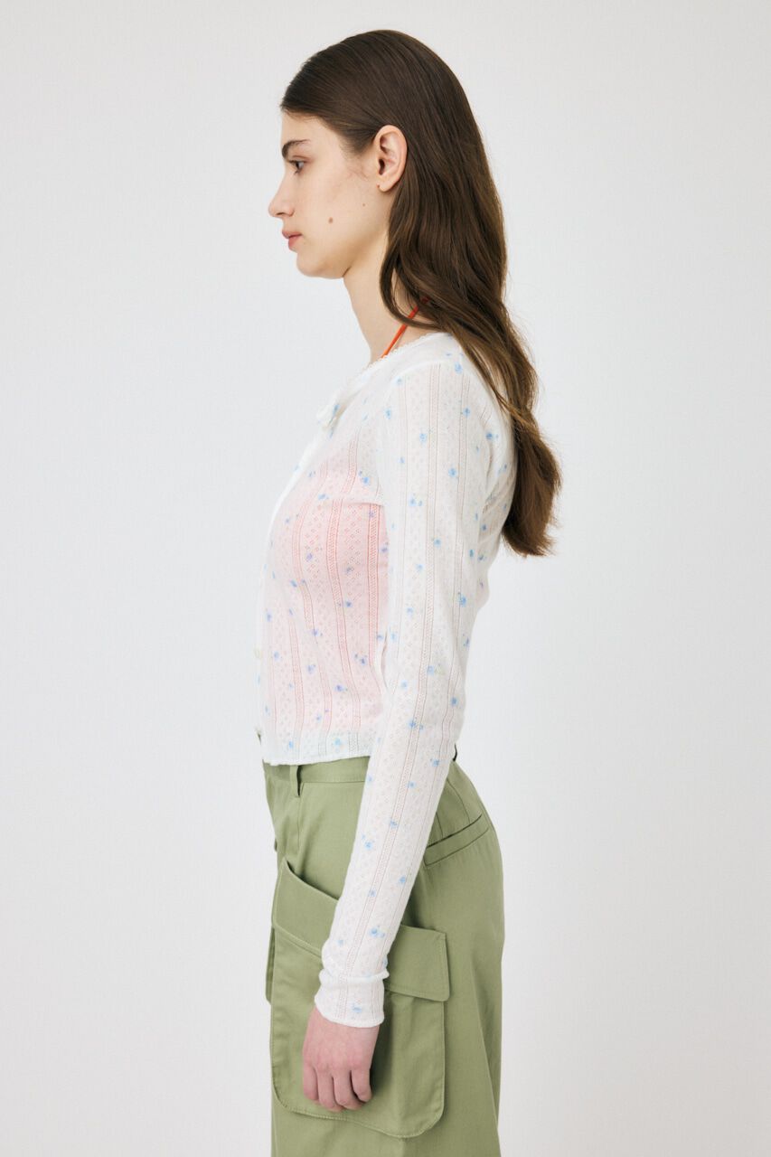 MOUSSY「PICOT CROPPED カーディガン」|Tシャツ・カットソー|