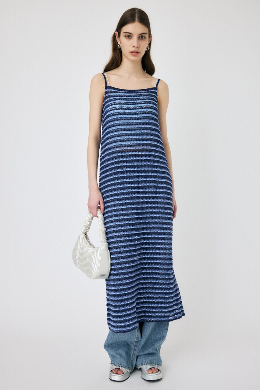 MOUSSY「MIX COLOR CROCHET ワンピース」|ワンピース|BLU