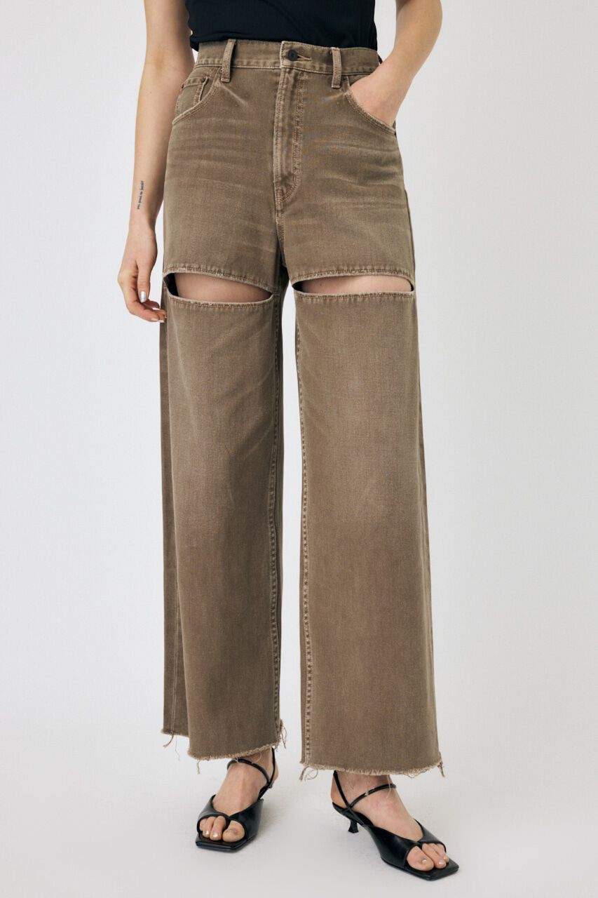 MOUSSY「SLIT WIDE LOOSE STRAIGHT」|デニム|