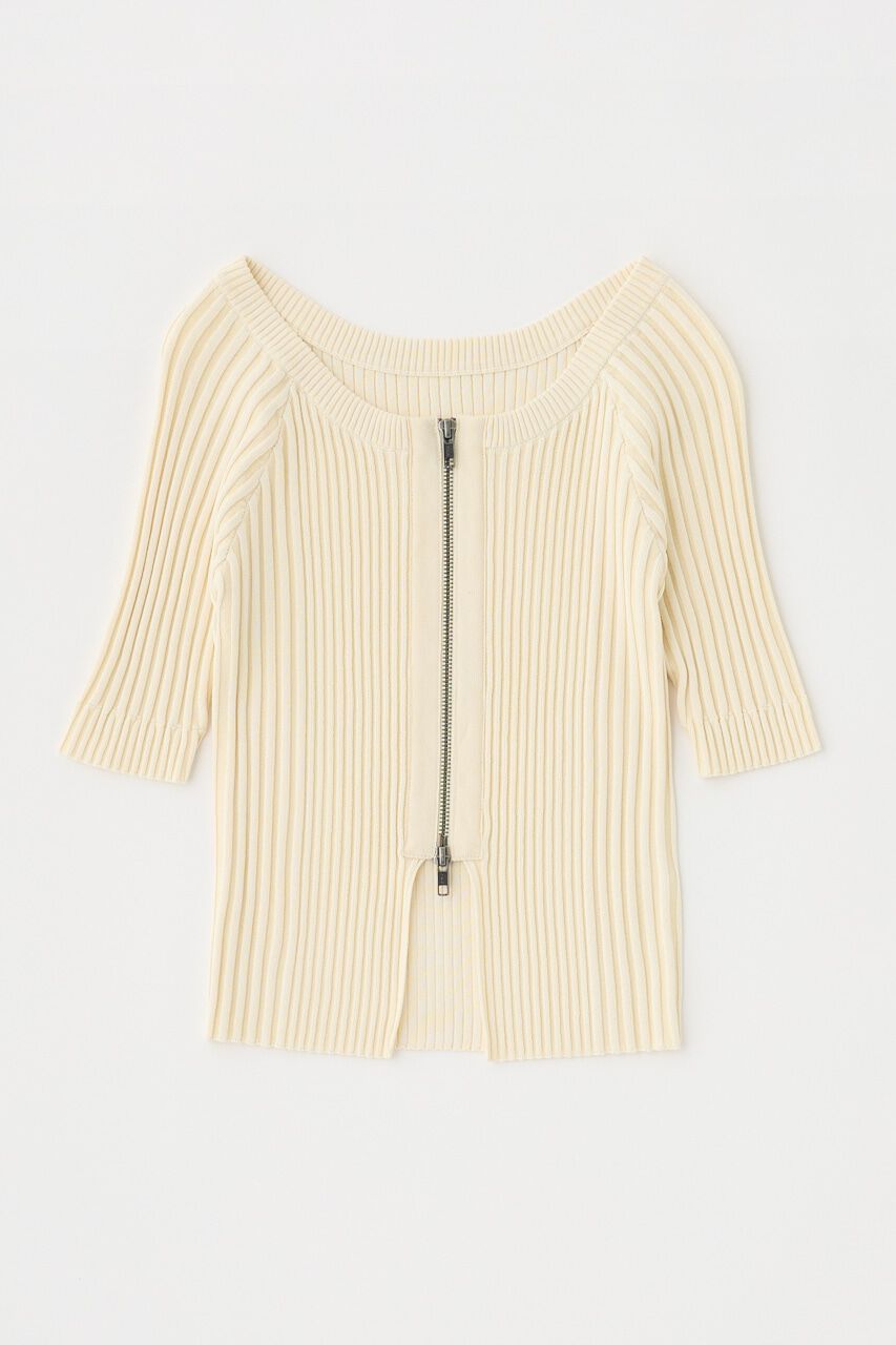 MOUSSY「ZIP UP RIB トップス」|ニット・セーター|