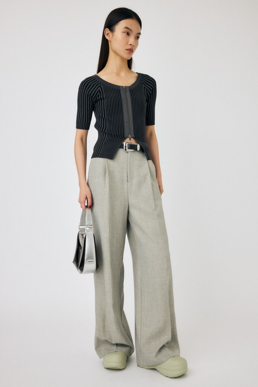 MOUSSY「ZIP UP RIB トップス」|ニット・セーター|