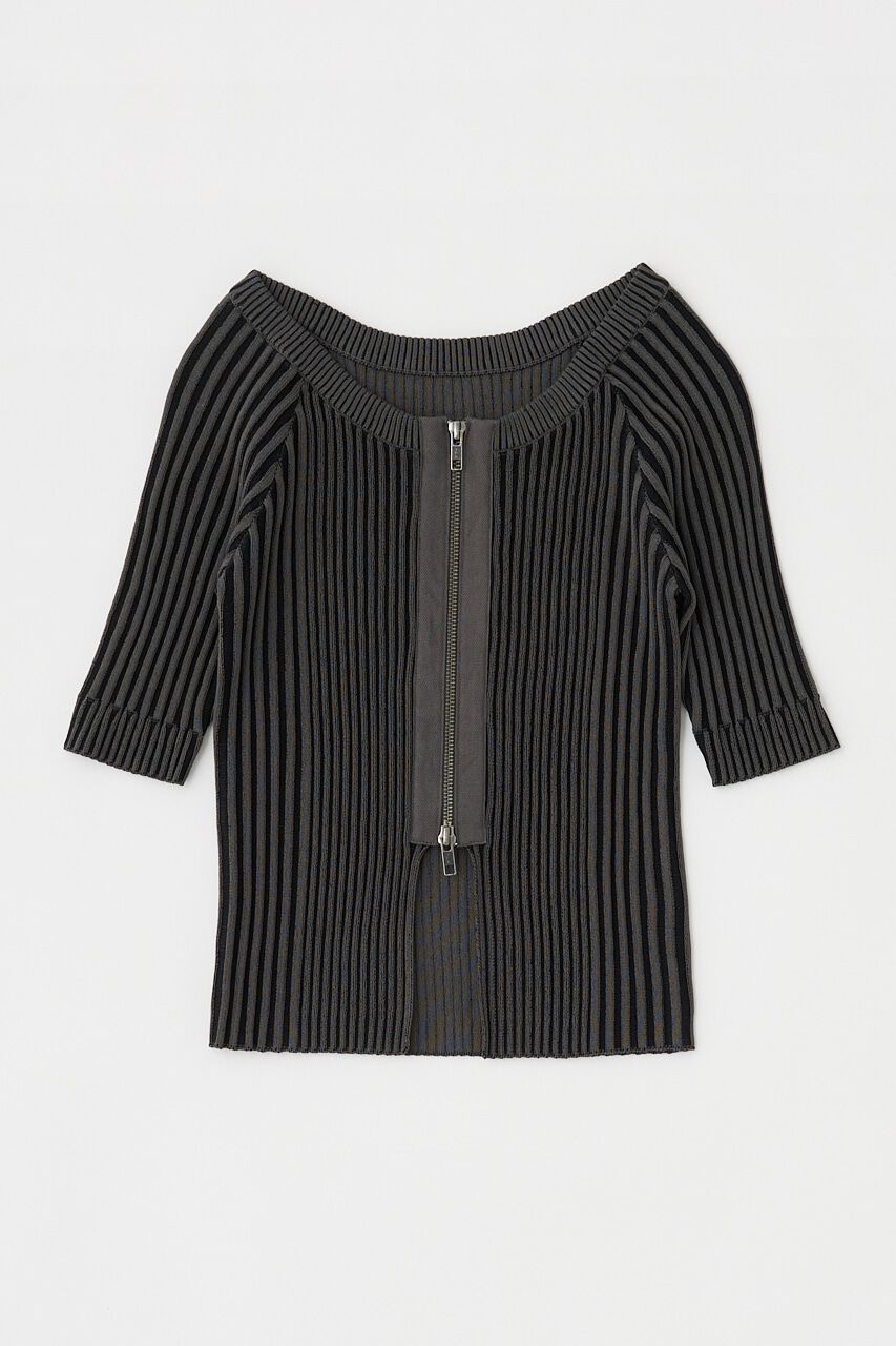 MOUSSY「ZIP UP RIB トップス」|ニット・セーター|