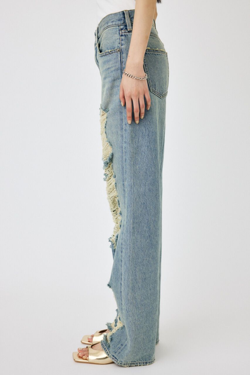 MOUSSY「HIGH DAMAGED STRAIGHT」|デニム|
