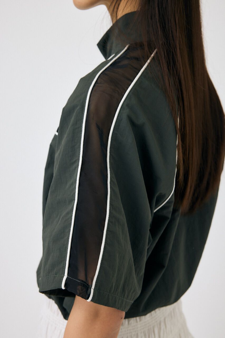 MOUSSY「PIPING HALF SLEEVE トラックジャケット」|Tシャツ・カットソー|