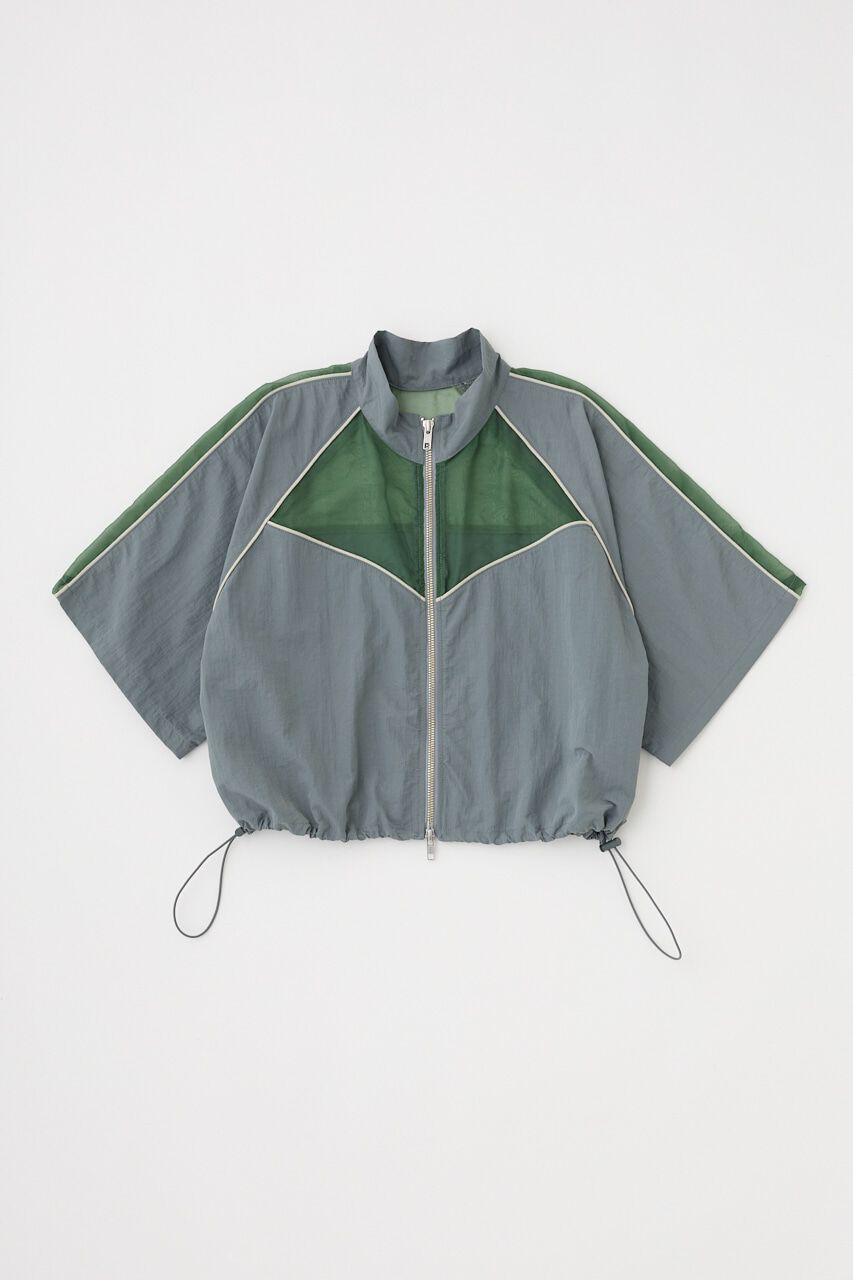 MOUSSY「PIPING HALF SLEEVE トラックジャケット」|Tシャツ・カットソー|GRY