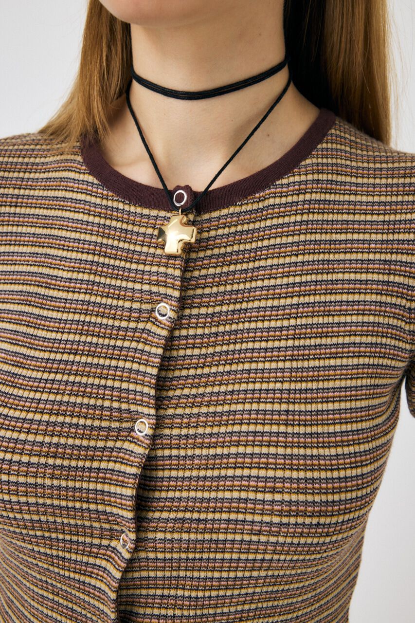 MOUSSY「THIN BORDER カーディガン」|カーディガン|