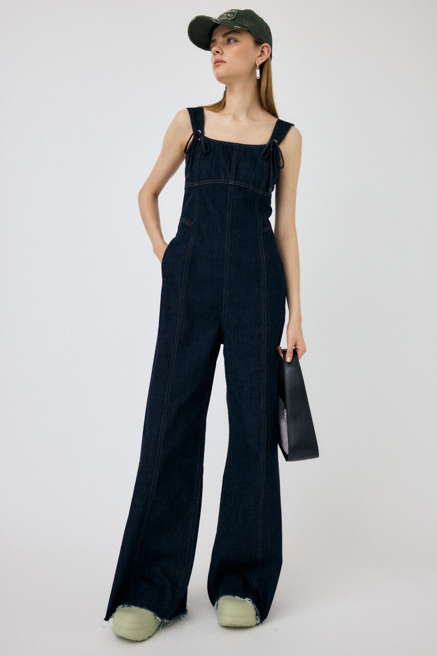MOUSSY「CORSET STRAP DENIM ジャンプスーツ」|その他|One Wash1