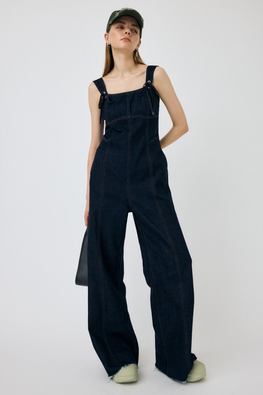 MOUSSY「CORSET STRAP DENIM ジャンプスーツ」|その他|