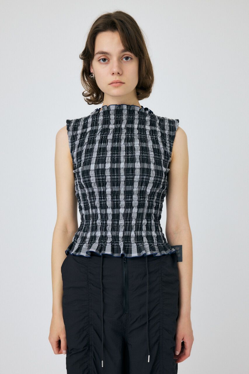 MOUSSY「SHIRRING SLEEVELESS トップス」|その他|