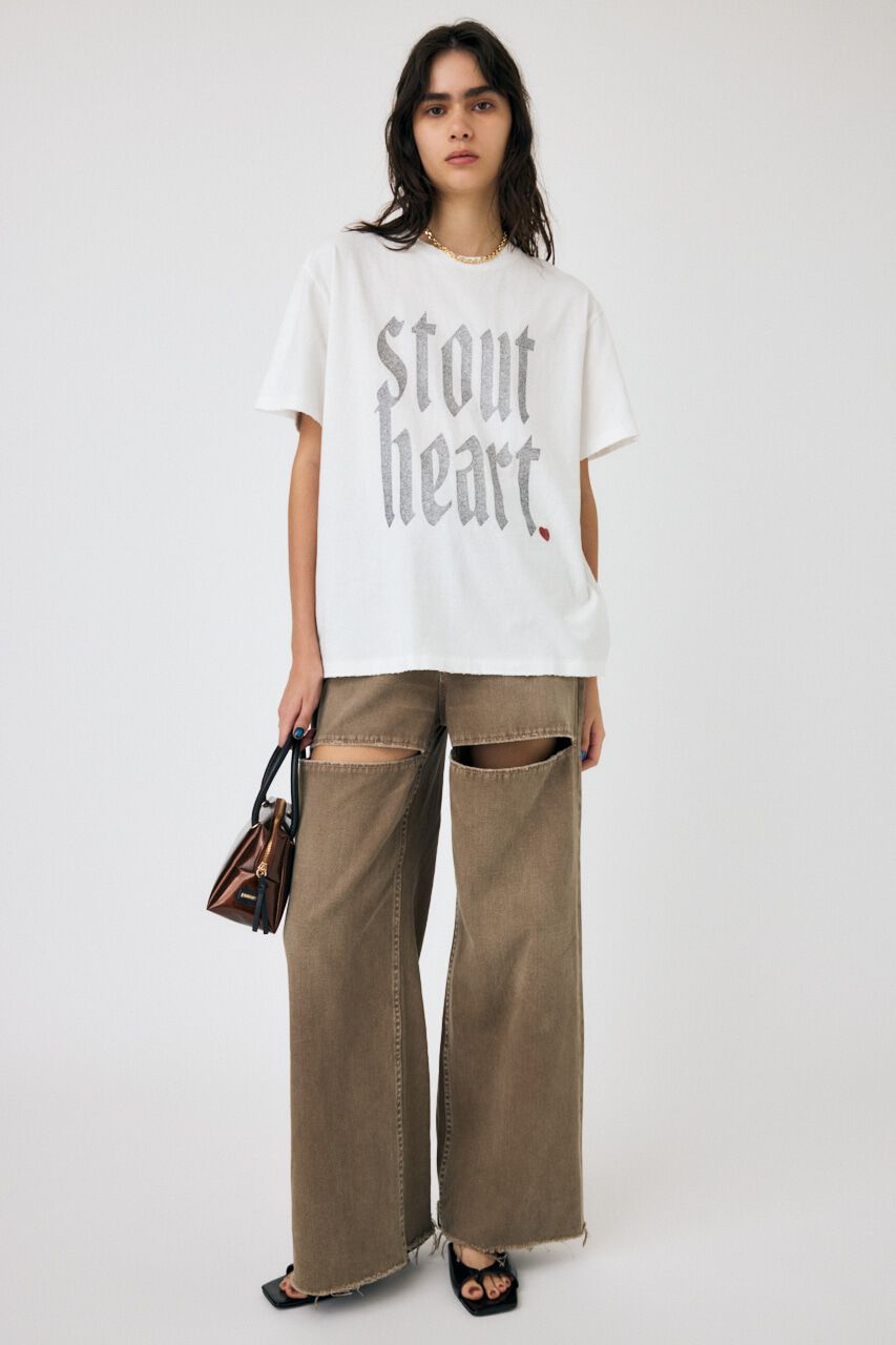 MOUSSY「GLITTER DAMAGE シャツ」|Tシャツ・カットソー|