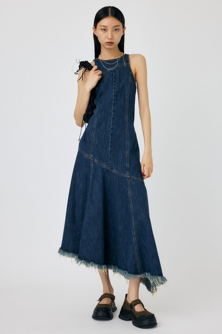 MOUSSY「AMERICAN SLEEVE WAVY ドレス」|ワンピース|