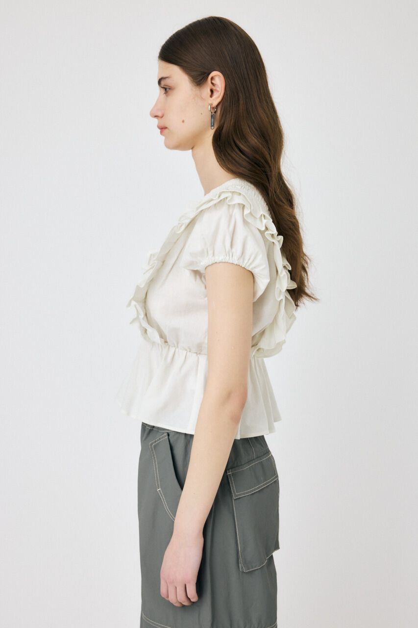 MOUSSY「SHOULDER フリルブラウス」|シャツ・ブラウス|