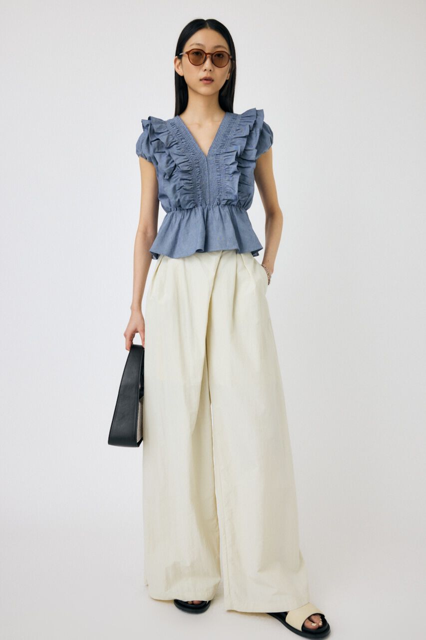 MOUSSY「SHOULDER フリルブラウス」|シャツ・ブラウス|