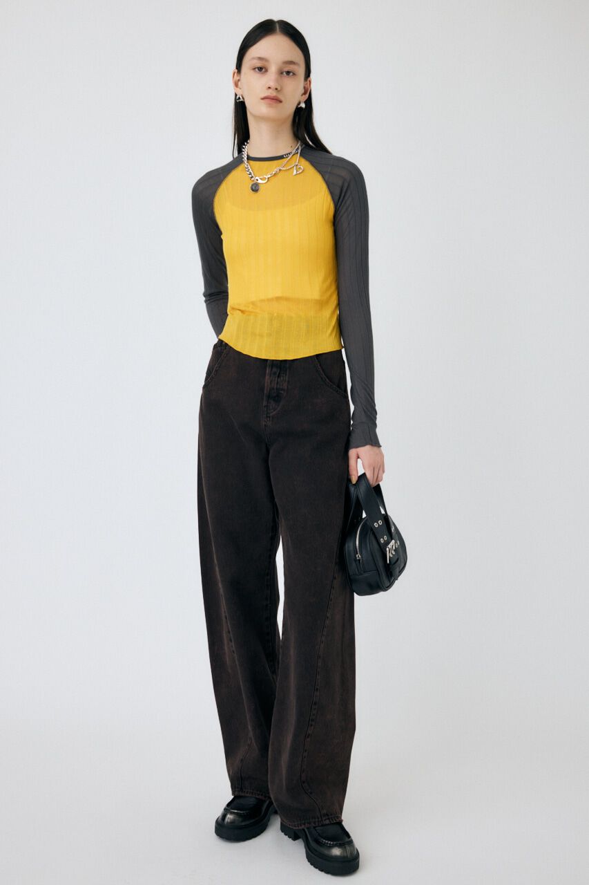 MOUSSY「BROAD RIB ラグラントップス」|Tシャツ・カットソー|