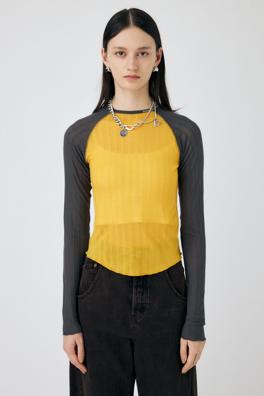 MOUSSY「BROAD RIB ラグラントップス」|Tシャツ・カットソー|