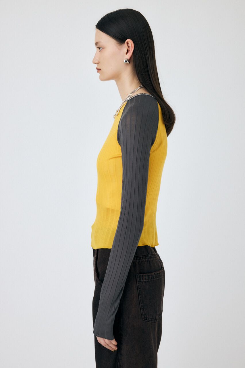 MOUSSY「BROAD RIB ラグラントップス」|Tシャツ・カットソー|