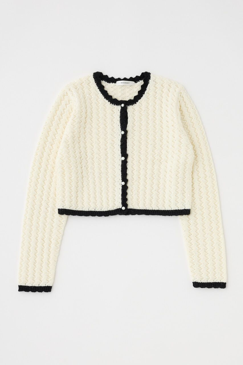 MOUSSY「GLITTER ニットカーディガン」|カーディガン|