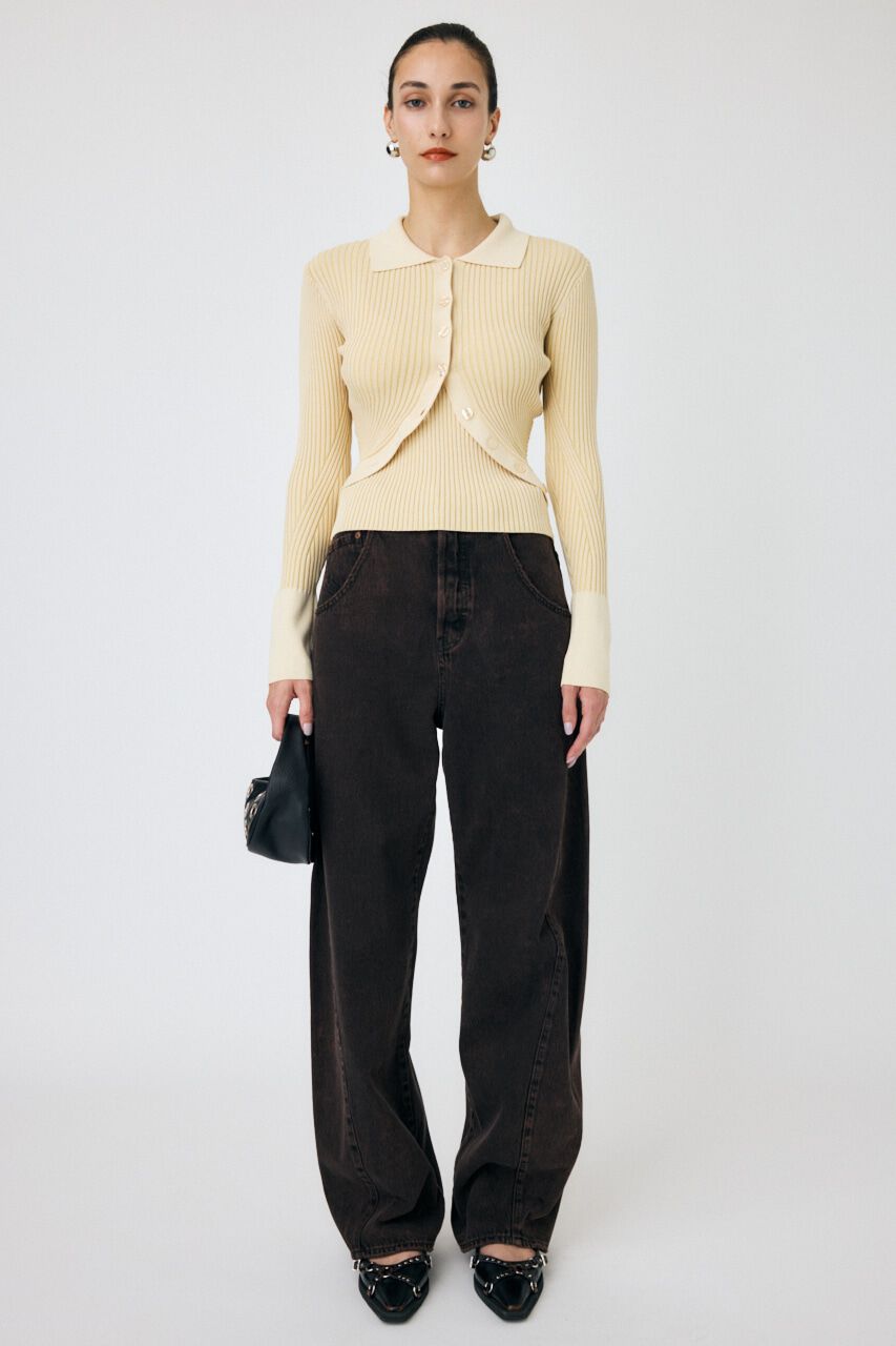 MOUSSY「RIB KNIT カーディガン&キャミ」|ニット・セーター|