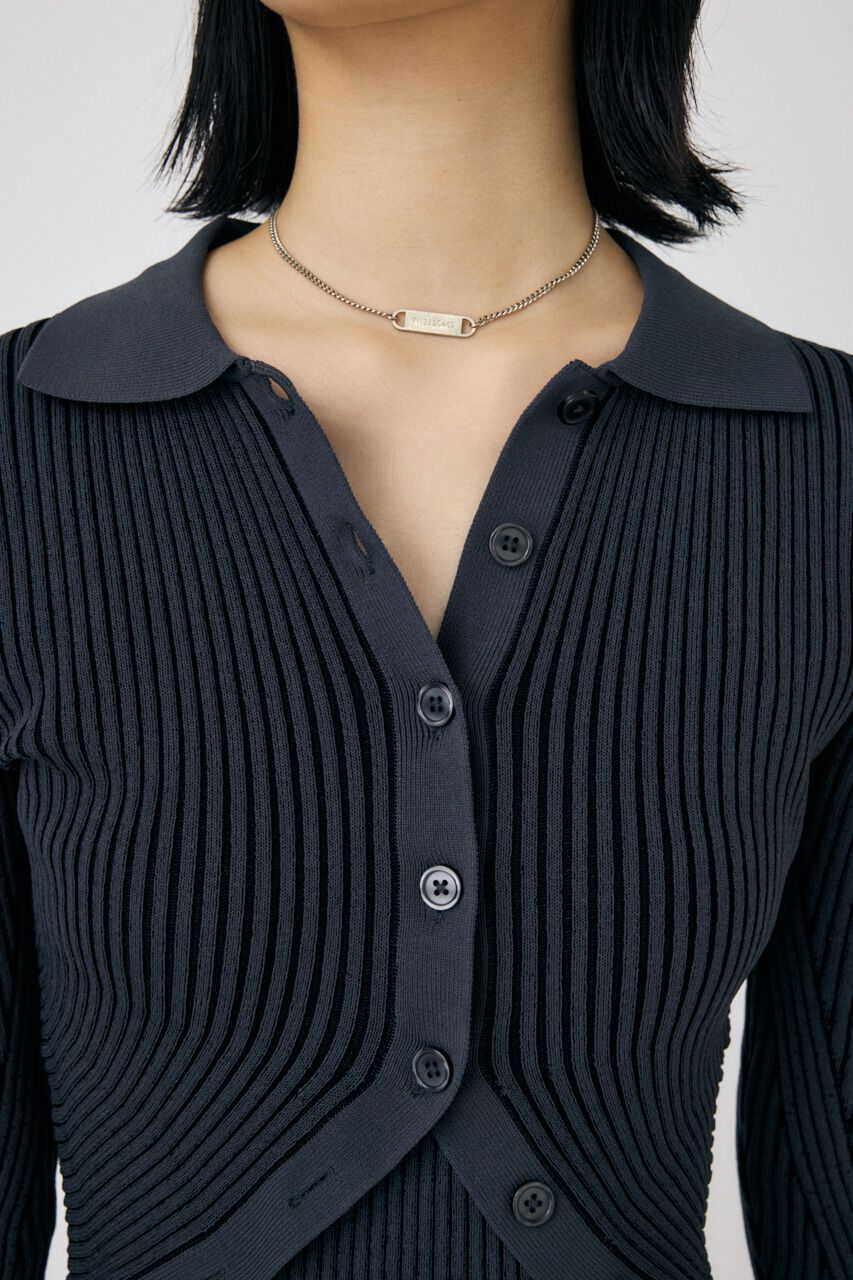 MOUSSY「RIB KNIT カーディガン&キャミ」|ニット・セーター|