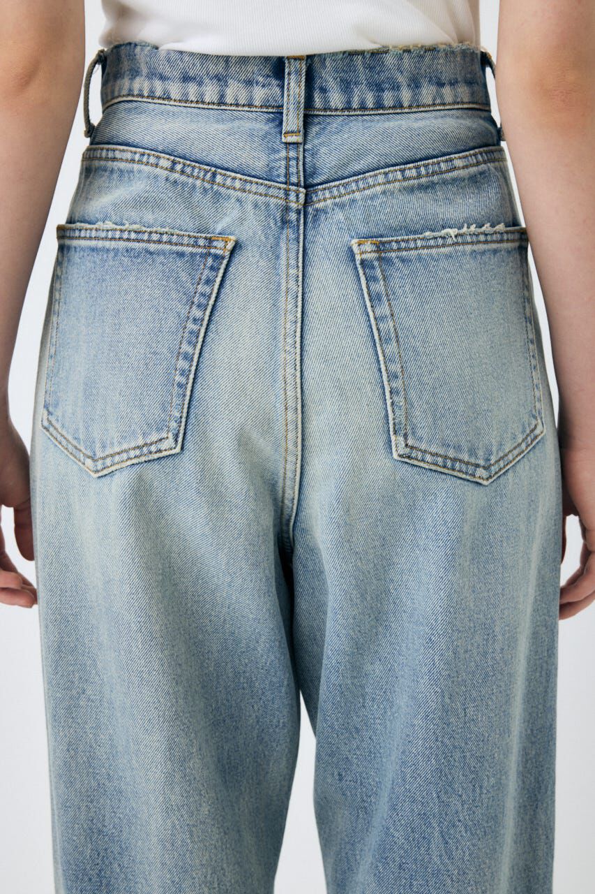 MOUSSY「HW DAMAGE LOOSE STRAIGHT」|デニム|