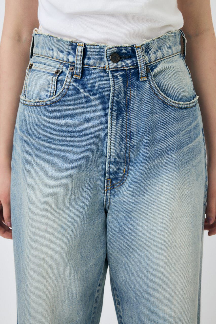 MOUSSY「HW DAMAGE LOOSE STRAIGHT」|デニム|