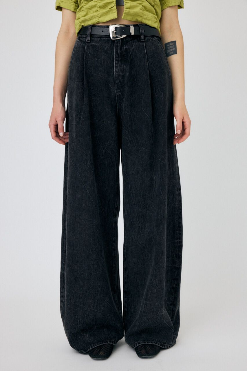 MOUSSY「WAVY TUCK BAGGY」|デニム|