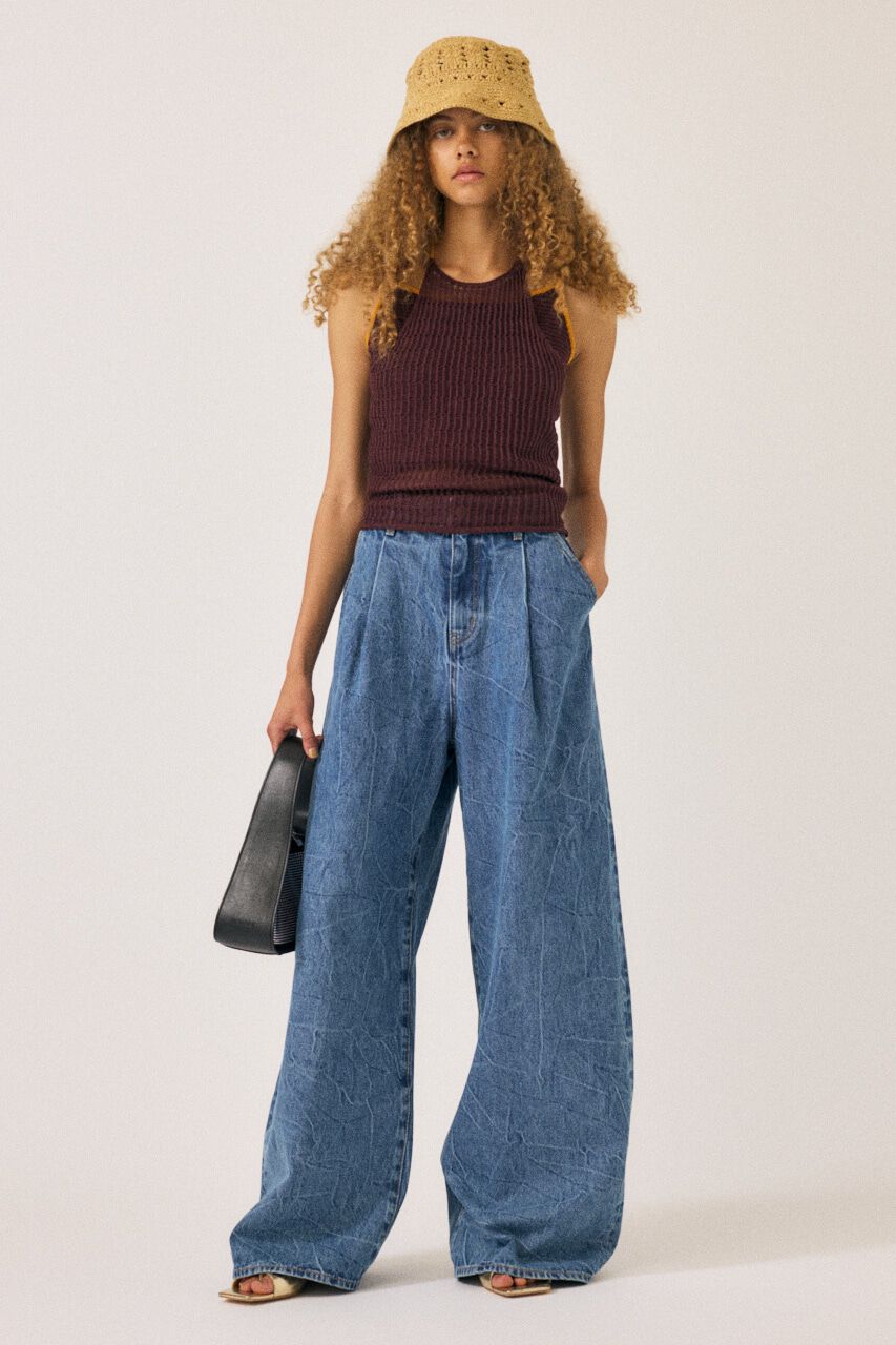 MOUSSY「WAVY TUCK BAGGY」|デニム|