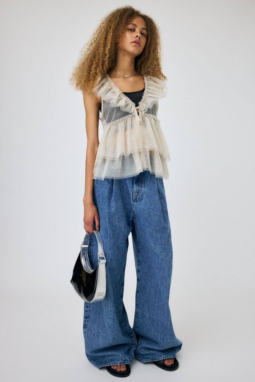 MOUSSY「WAVY TUCK BAGGY」|デニム|