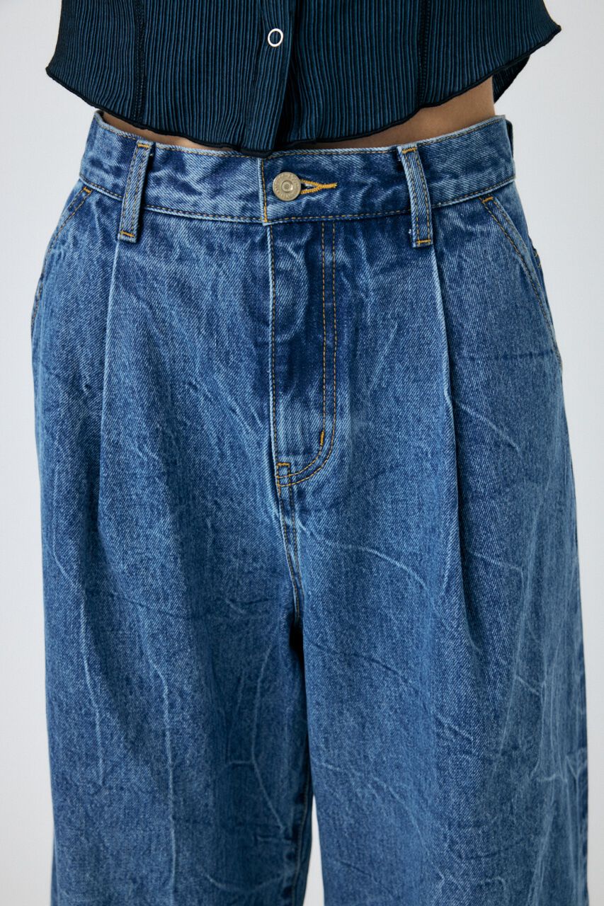 MOUSSY「WAVY TUCK BAGGY」|デニム|