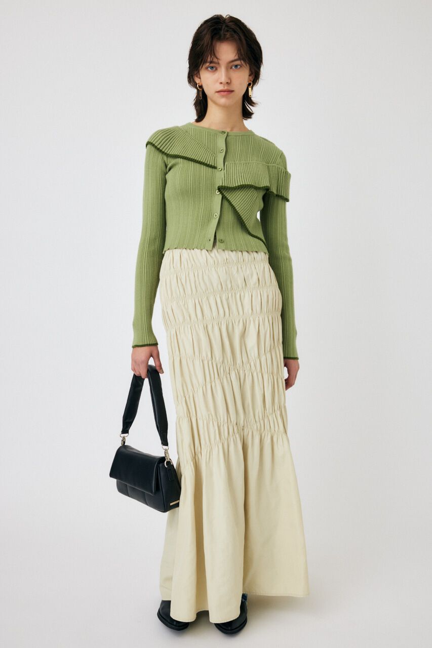 MOUSSY「CROSS GATHER スカート」|スカート|ECRU