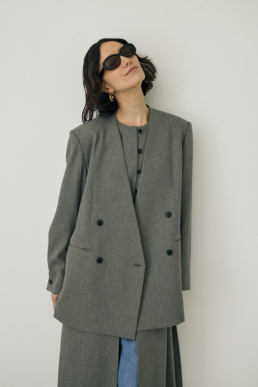 MOUSSY「シーズンレスノーカラージャケット　リサイクルポリエステル使用」|その他|