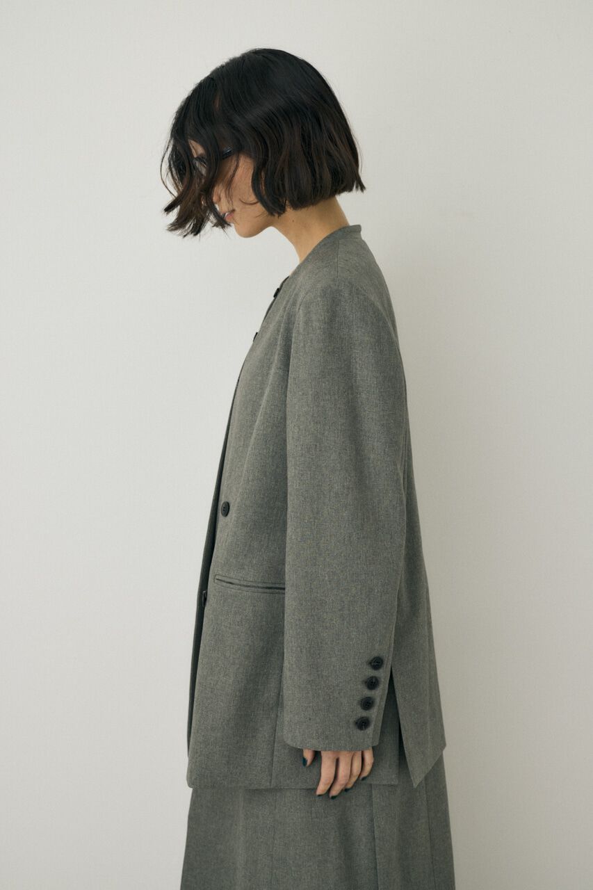 MOUSSY「シーズンレスノーカラージャケット　リサイクルポリエステル使用」|その他|