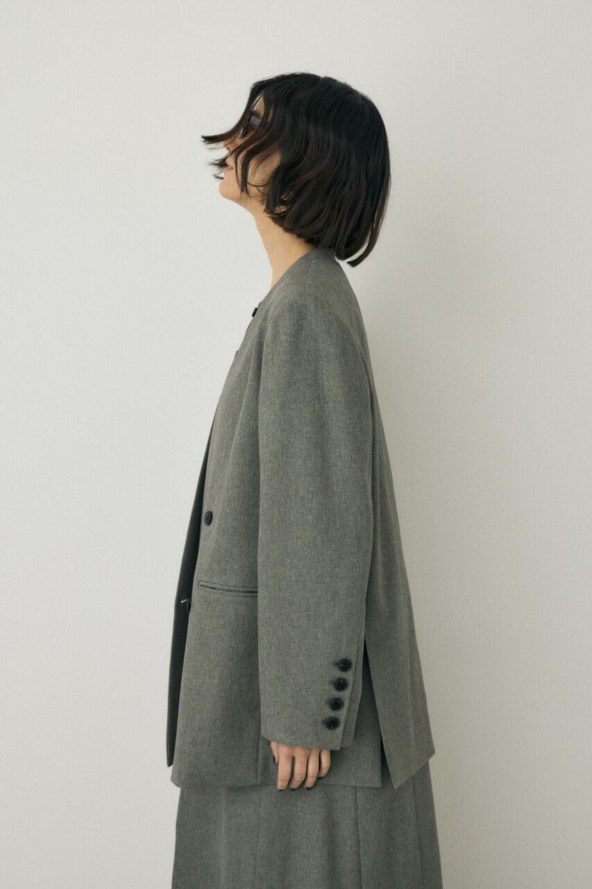 MOUSSY「シーズンレスノーカラージャケット　リサイクルポリエステル使用」|その他|