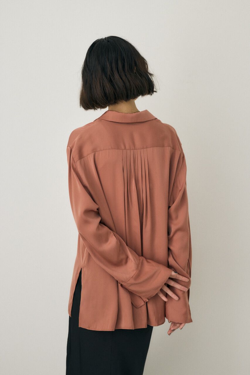 MOUSSY「サテンシャツ　リサイクルポリエステル&times;レーヨン素材」|シャツ・ブラウス|