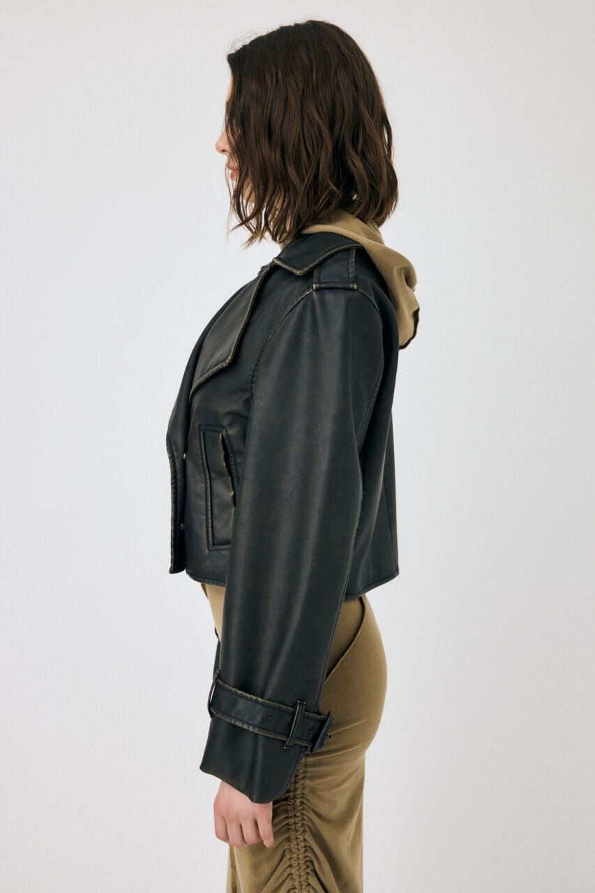 MOUSSY「F/LEATHER SHORT トレンチジャケット」|その他|