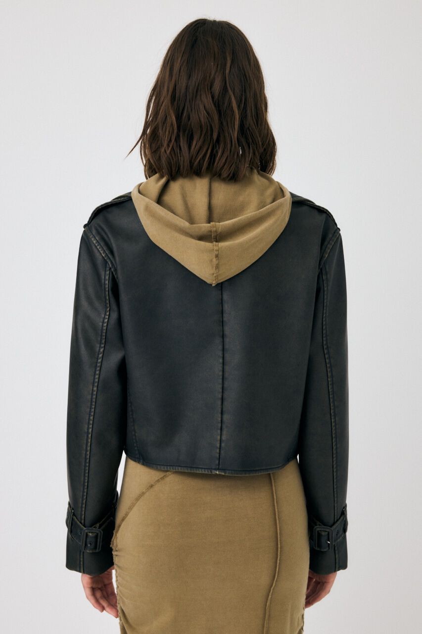 MOUSSY「F/LEATHER SHORT トレンチジャケット」|その他|