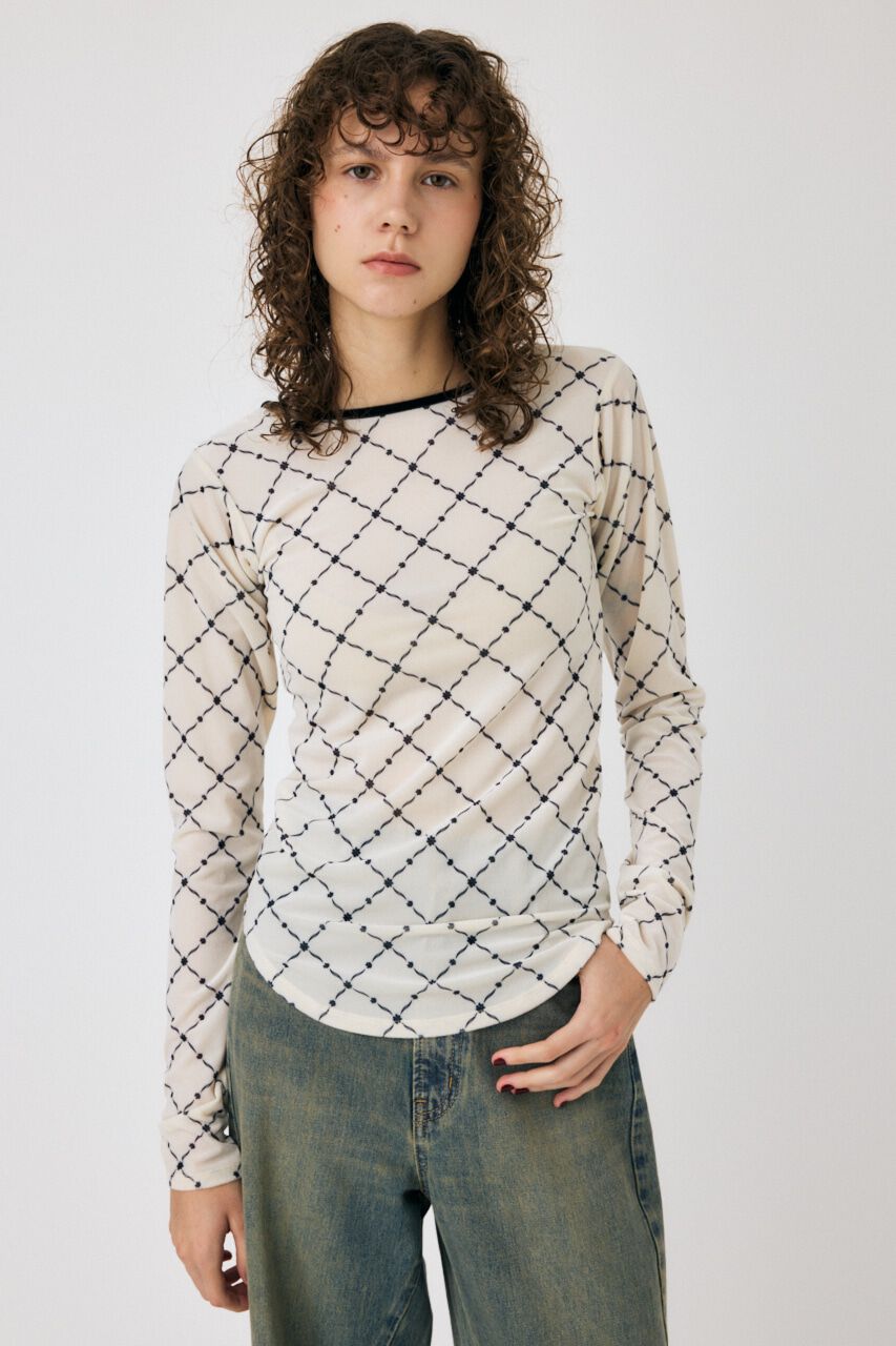 MOUSSY「BACK OPEN シアートップス」|Tシャツ・カットソー|WHT