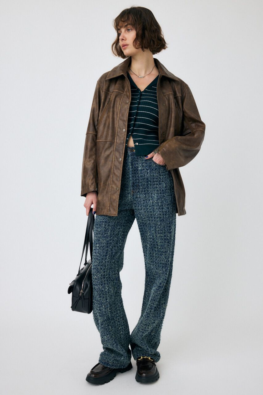 MOUSSY「AGED F/LEATHER MIDDLE ジャケット」|その他|