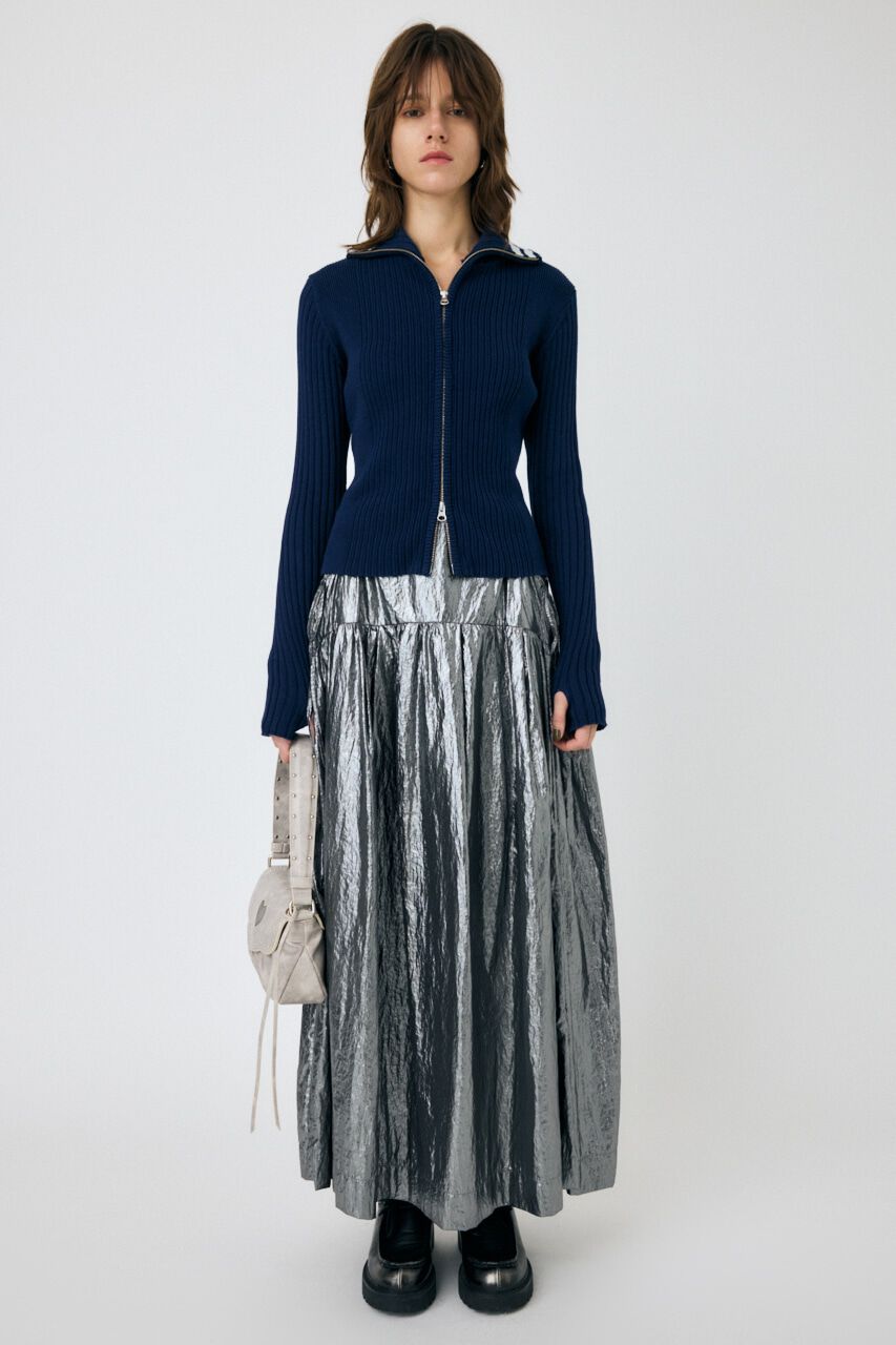 MOUSSY「ZIP UP INSIDE LINE ニット」|ニット・セーター|