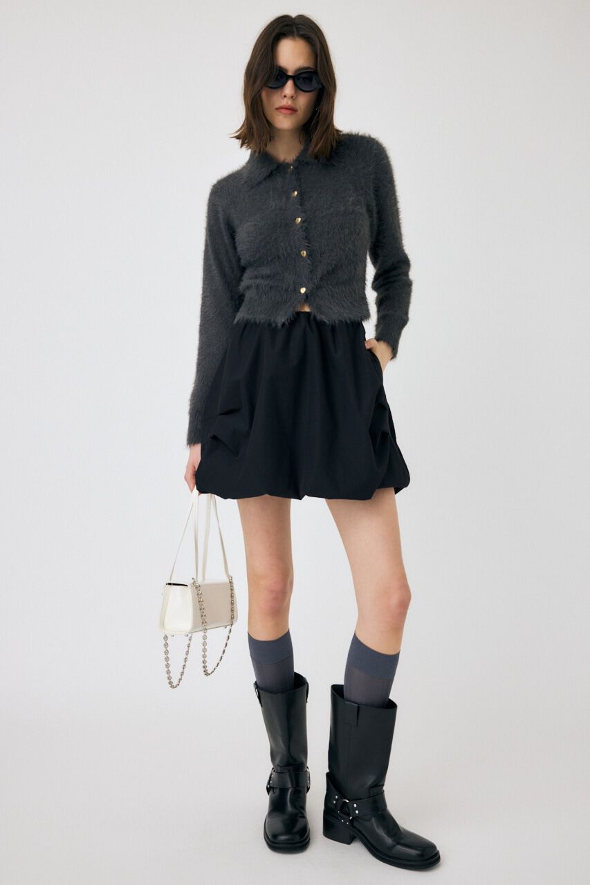 MOUSSY「HEART BUTTON フェザーカーディガン」|カーディガン|