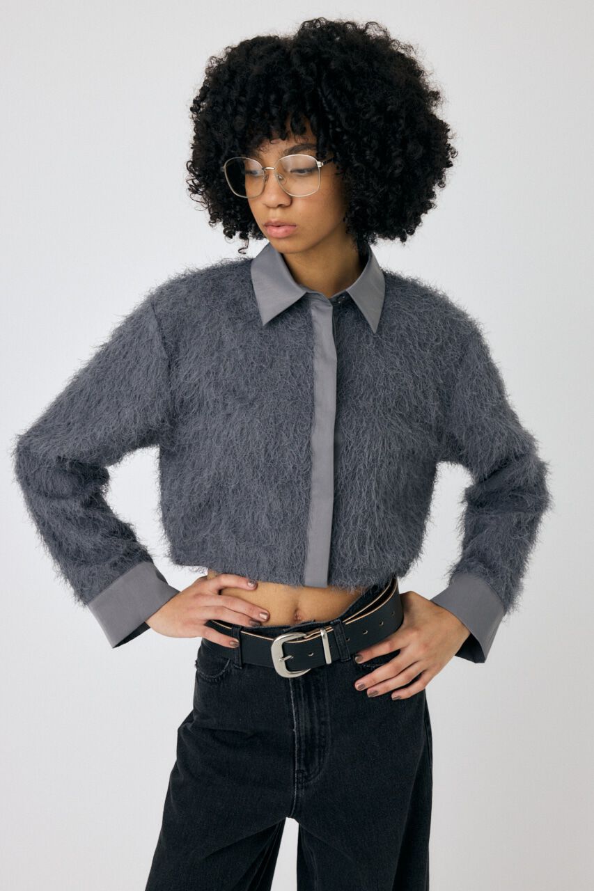 MOUSSY「FRINGE CROPPED シャツ」|シャツ・ブラウス|