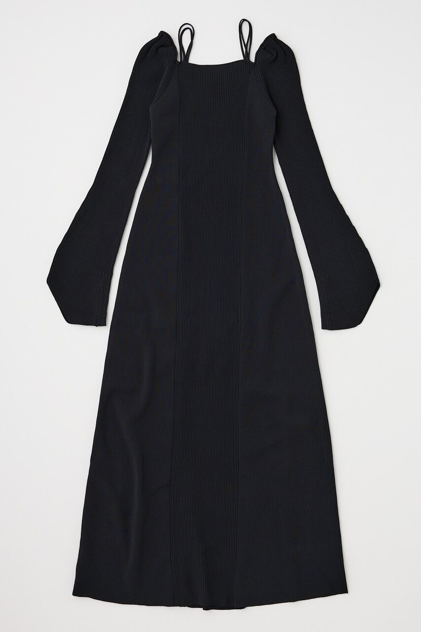 MOUSSY「SQUARE NECK ロングニットドレス」|ワンピース|